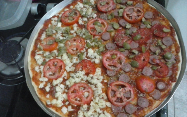 Pizza de liquidificador simples e fácil