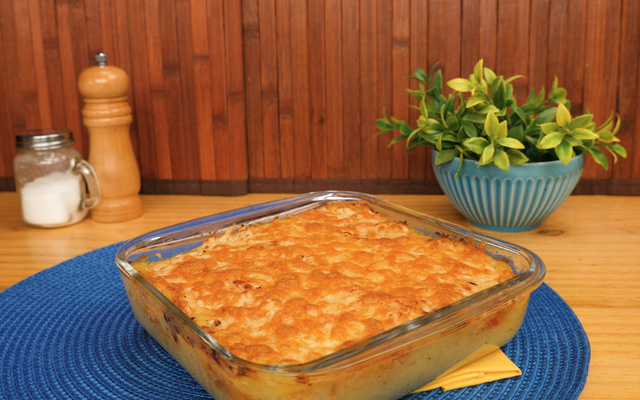 Escondidinho de frango com batata-doce