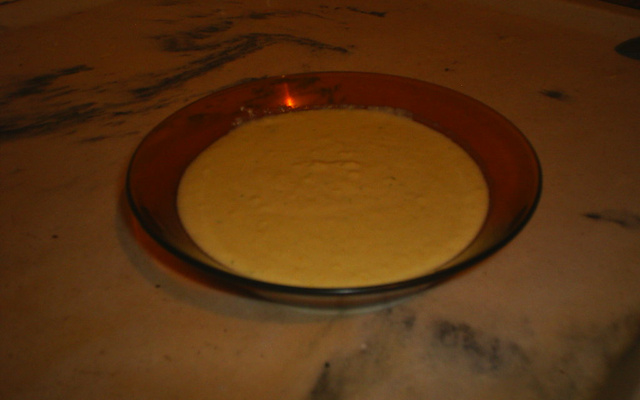 Sopa creme de milho e palmito