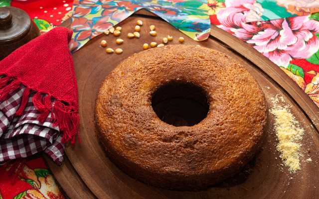Bolo de flocos de Milho
