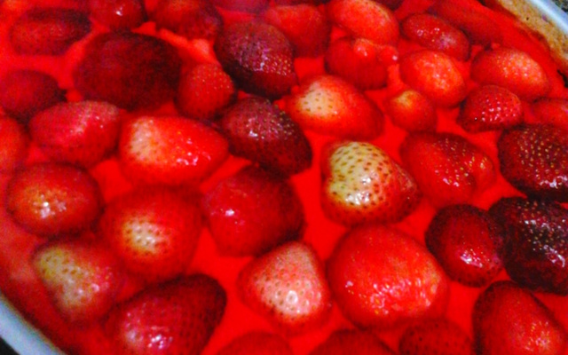 Torta de morango prática