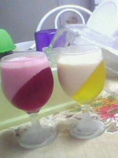 Gelatina bicolor - falsa mousse