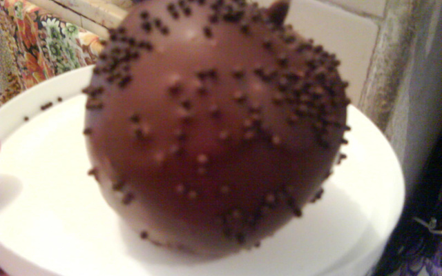 Maçã de chocolate