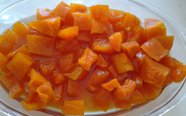 Doce de abóbora em pedaços