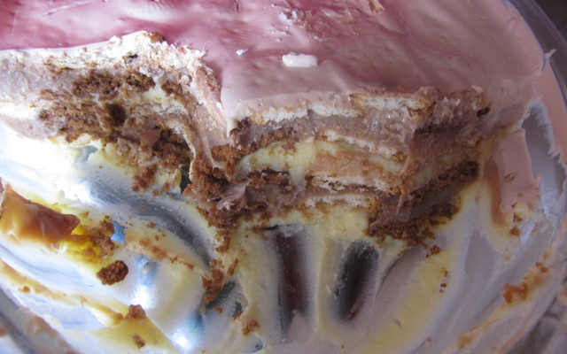 Pavê misto de biscoito de maisena