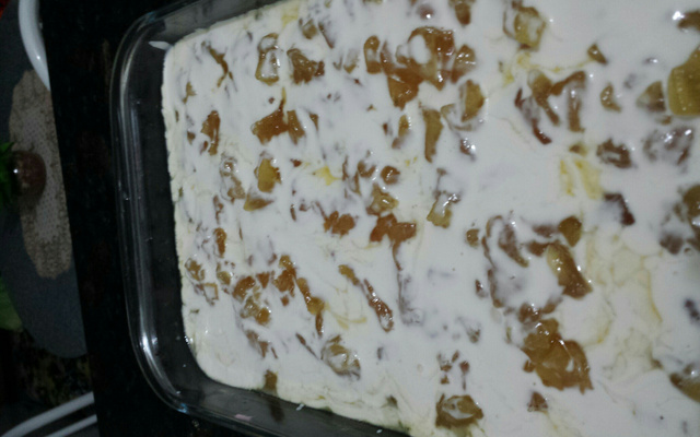 Sobremesa delícia com cremogema