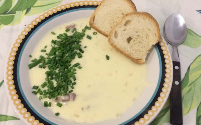 Creme de batata com bacon