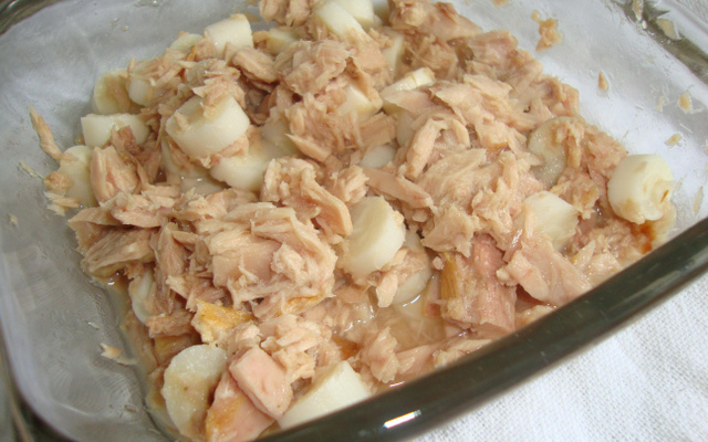 Salada de atum com palmito