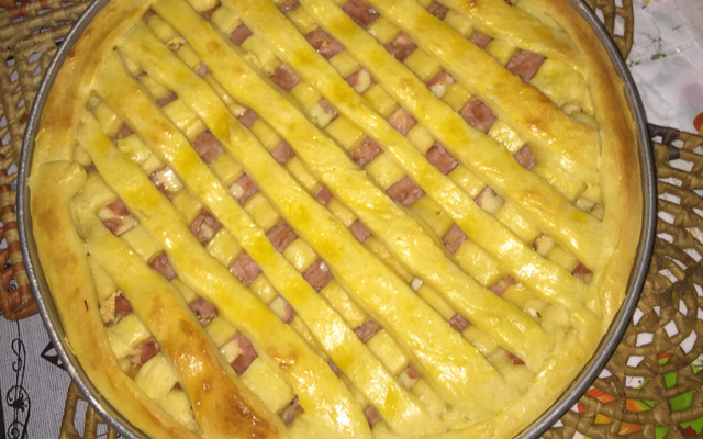 Torta xadrez de frango