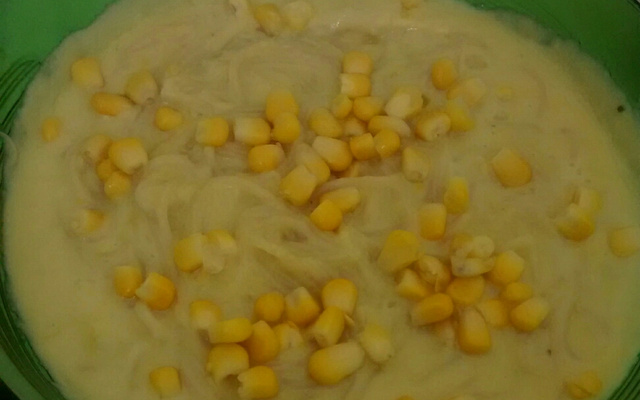 Macarrão com creme de milho