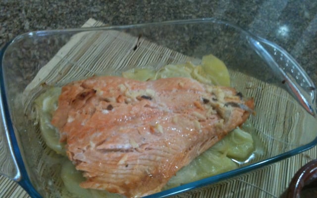 Salmão assado
