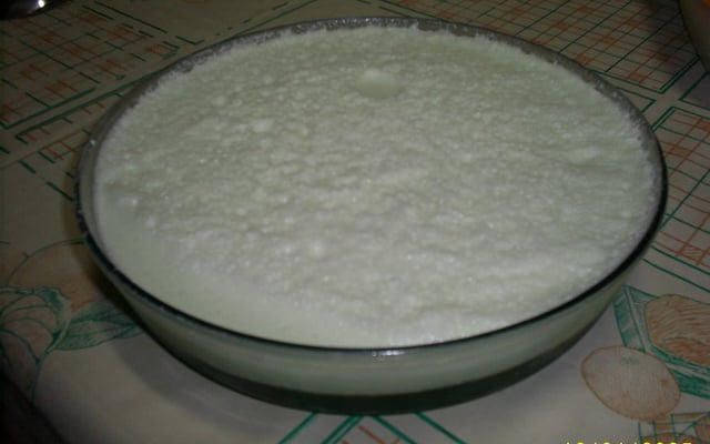 Gelatina com creme delicioso