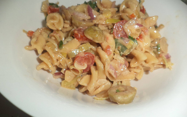 Salada perfeita de macarrão