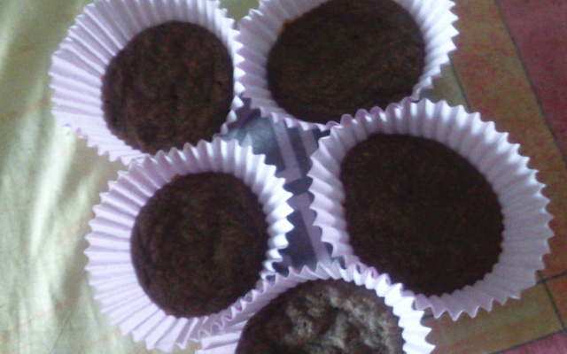 Bolinho de aveia com banana e cacau