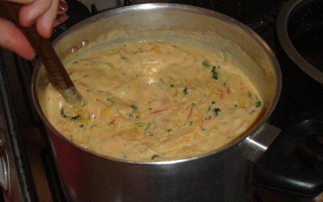 Camarão na moranga com catupiry