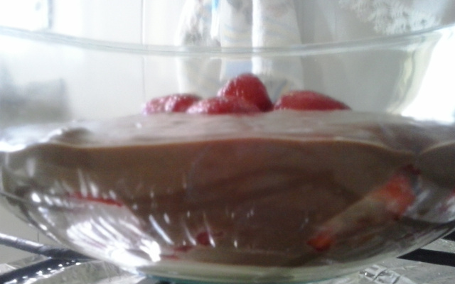 Mousse delícia de morango da Bru