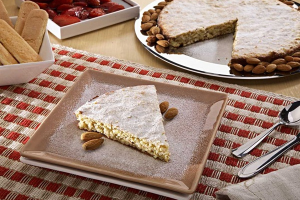 Torta de arroz Urbano e amêndoas