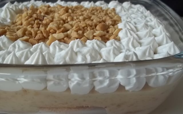 Pavê de doce de leite e amendoim
