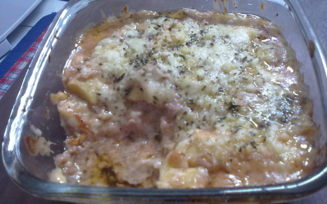 Escondidinho de atum com banana