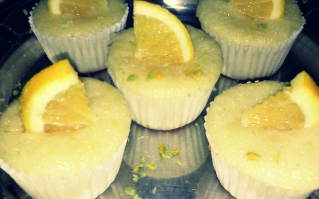 Cupcake de laranja de liquidificador