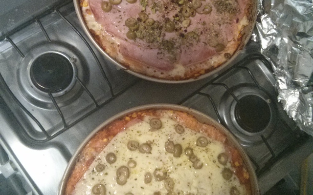 Pizza de pão de fôrma