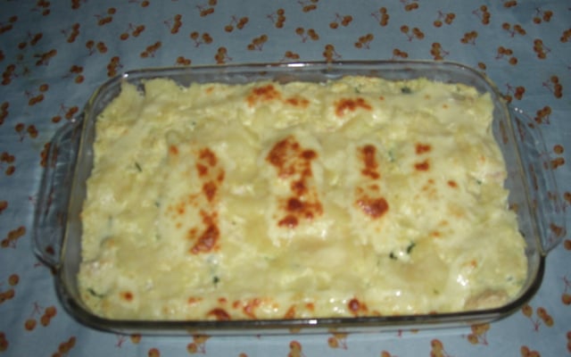 Assado de batata com creme de leite