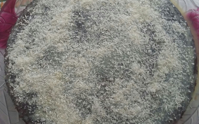 Bolo de liquidificador mesclado