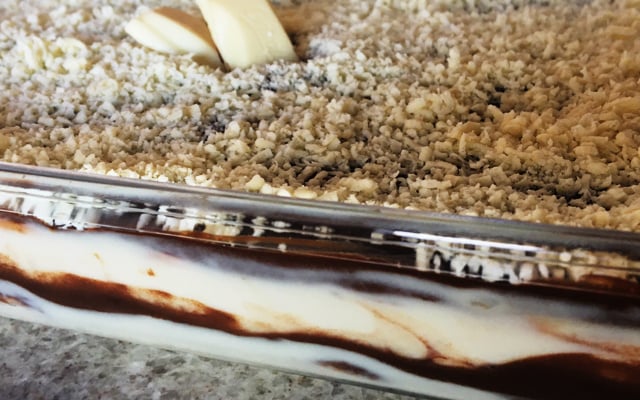 Pavê de baunilha e chocolate