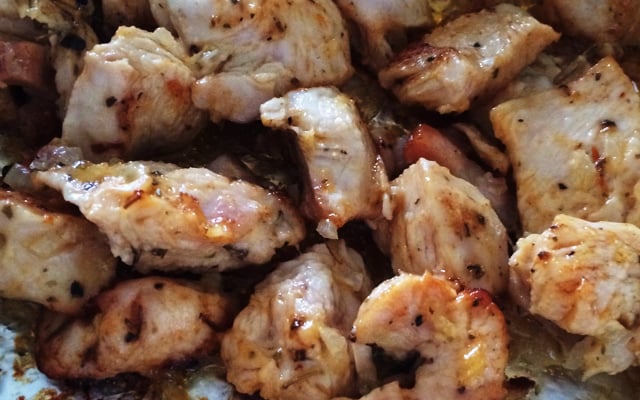 Peito de frango assado delicioso