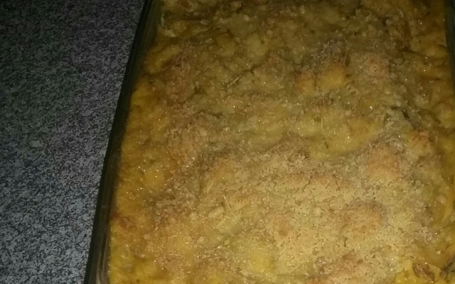 Souflé de legumes com carne moída