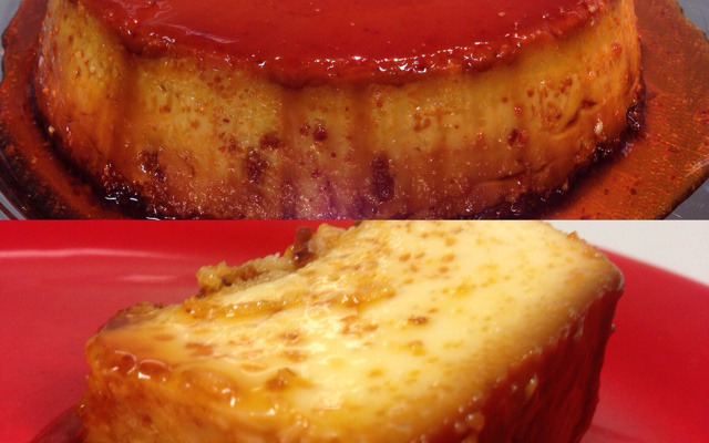 Pudim de leite condensado, leite ninho e queijo ralado (bem firminho)