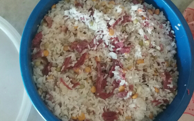 Risoto de carne-seca