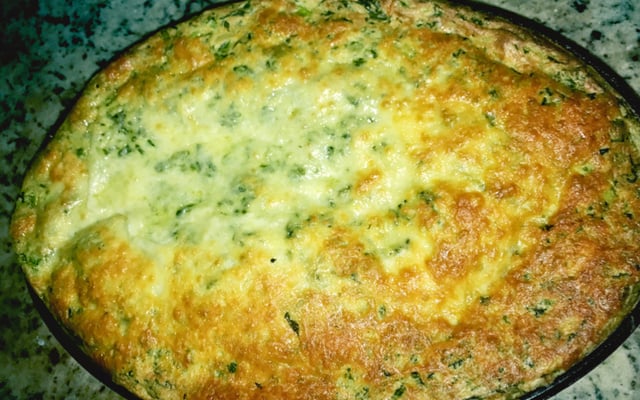 Souflé delicioso de espinafre sucesso garantido