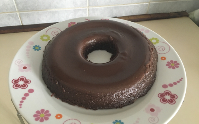Pudim de chocolate de micro-ondas