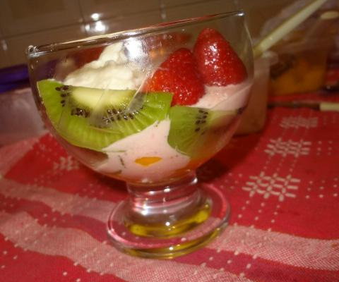 Frozen iogurte de morango