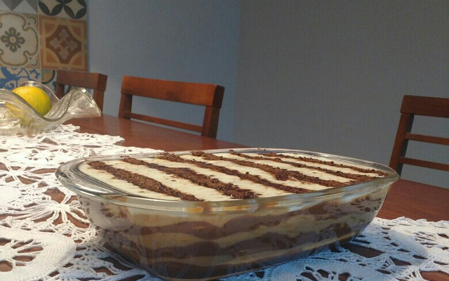 Torta de bolacha aos 3 cremes