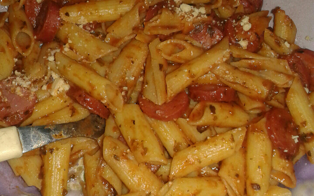 Macarrão com calabresa