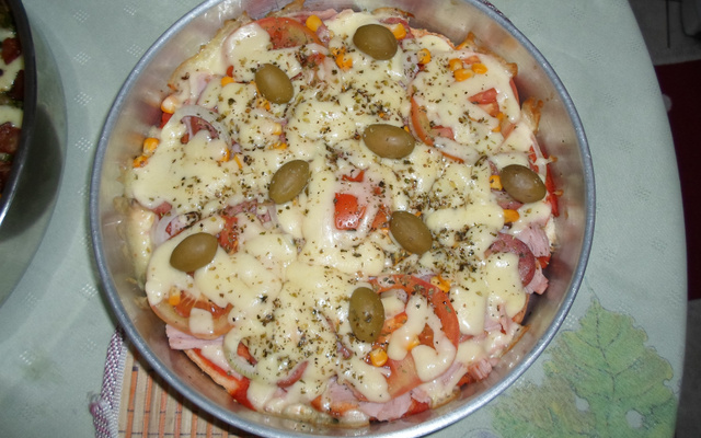 Pizza de pão de fôrma