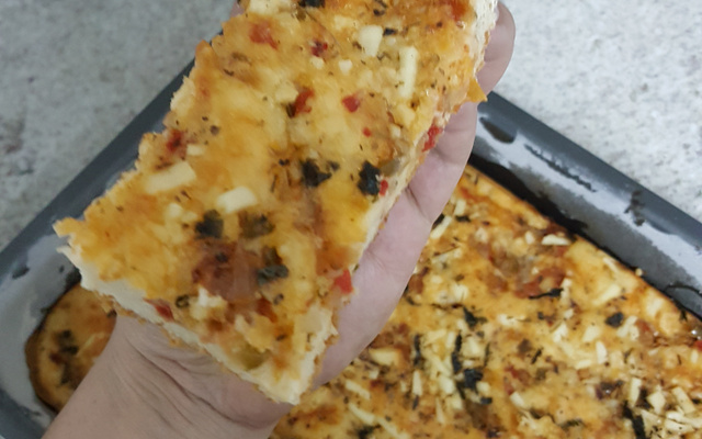 Bolo salgado bacon pizza do Ernani