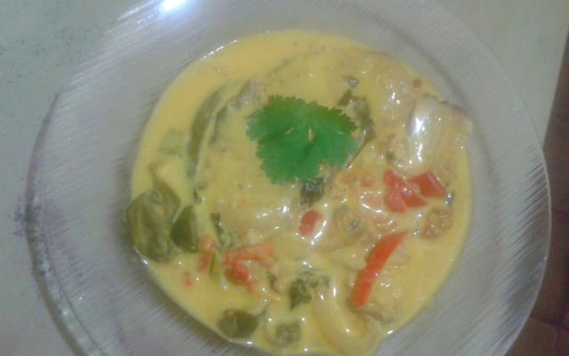 Peixe cação com leite de coco