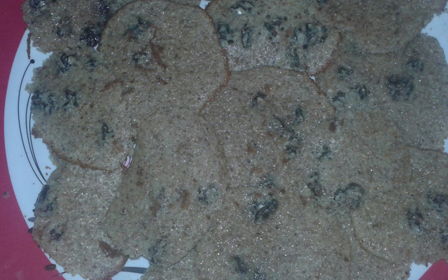 Cookies integrais de passas da Dry