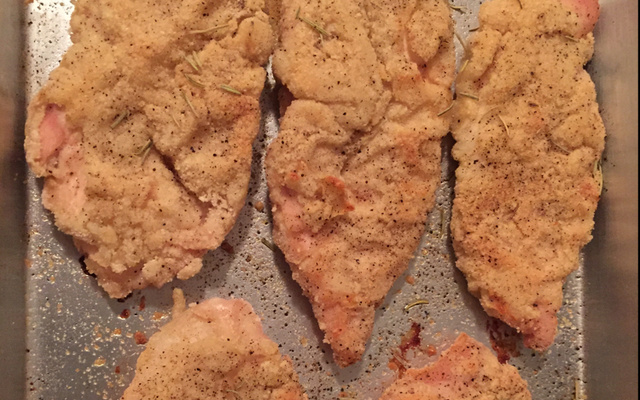 Filé de frango à milanesa sem fritura