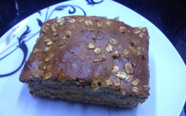 Bolo de banana com aveia