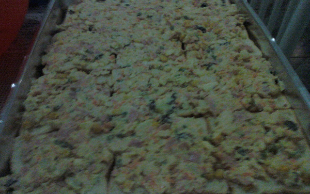 Torta de pão assada