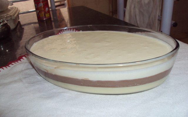 Sorvete creme tricolor