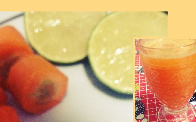 Suco de cenoura com limão