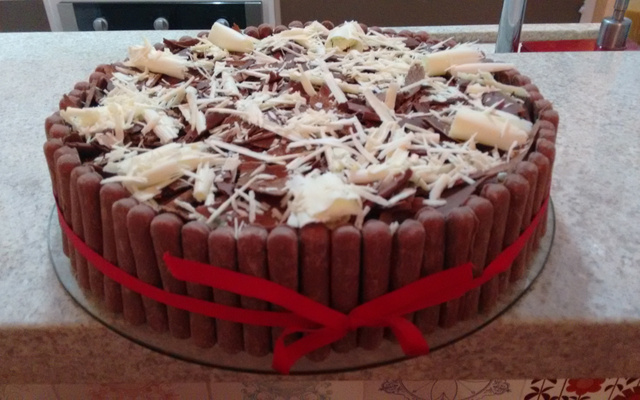 Pavê de maracujá e chocolate