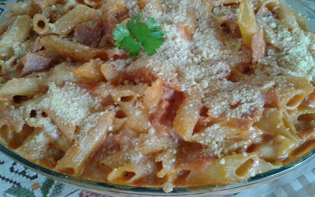 Macarrão com requeijão