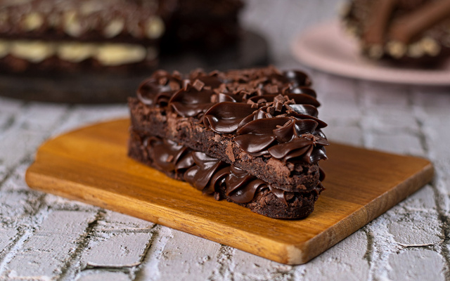 Brownie recheado fit