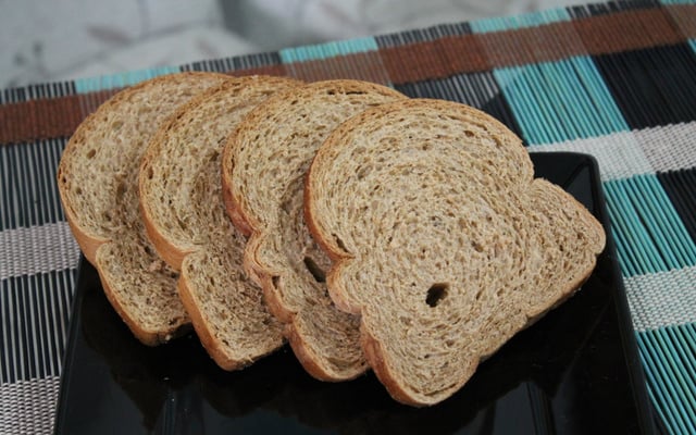 Pão 100% integral sem açúcar